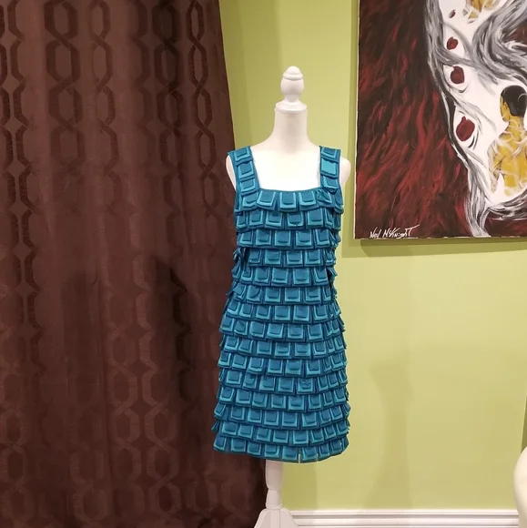 Miss Finch Dresses | Teal and Turquoise Layered Flapper Dress | Color: Blue/Green | Size: S/M | Edgyglam82'S Closet